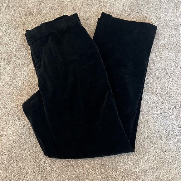 Lauren Ralph Lauren Women's Velvet Trouser Black Size‎ 10 Petite - Picture 1 of 10
